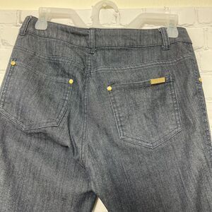 IMAN Skinny Jean Black w/ Ankle Zipper Womens Sz 6 Minimalism Career Wear Church